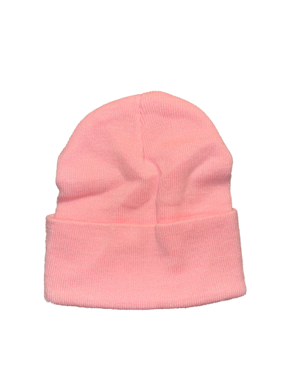 Requital Embroidered Pink Beanie