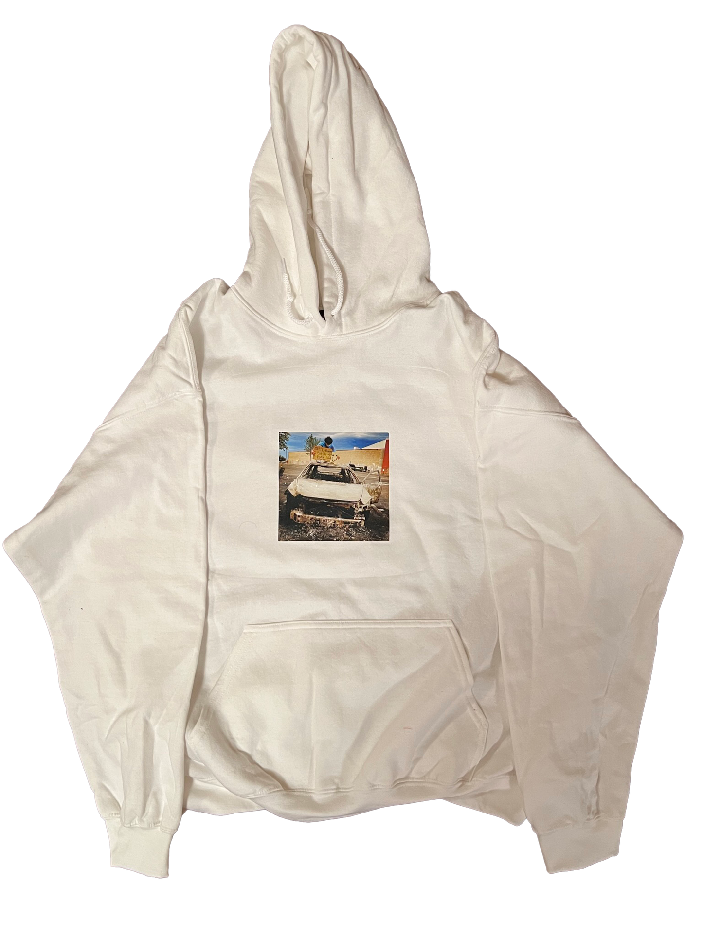 "Smiley" White Hoodie